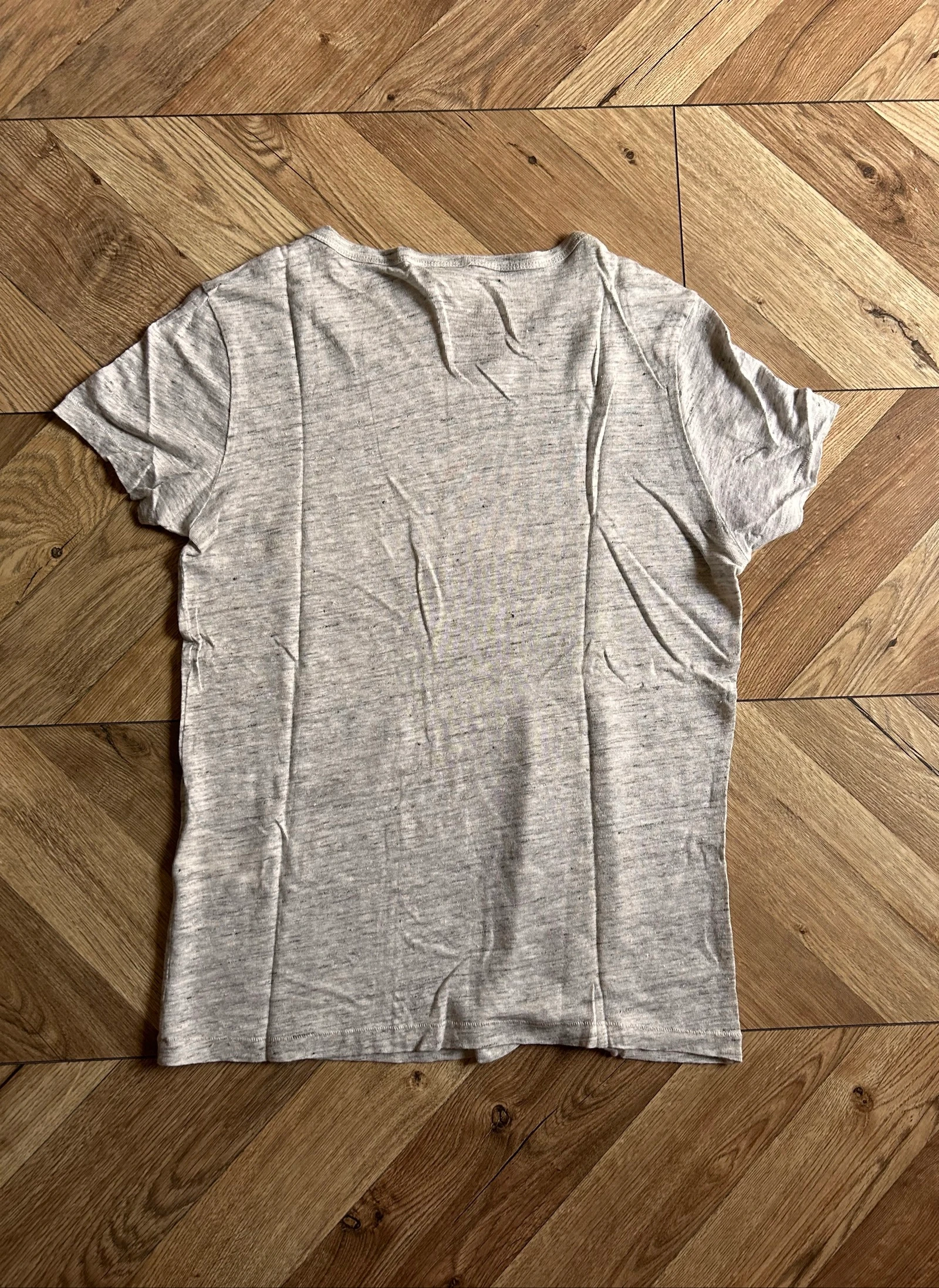 100% linen H&M T-shirt - Heather gray - Size XS – photo 8